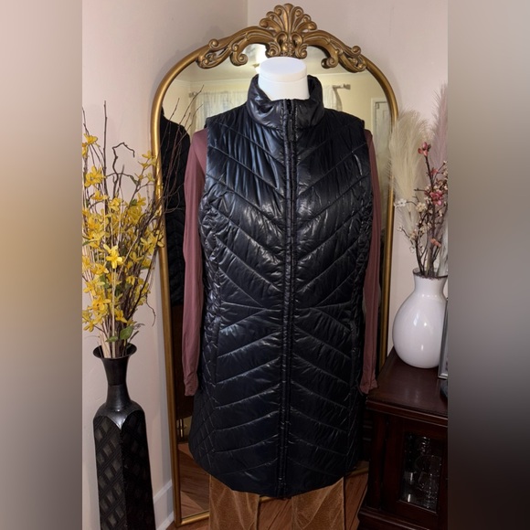 TALBOTS LONG DOWN ALTERNATIVE LONG PUFFER VEST NWOT - Picture 8 of 13